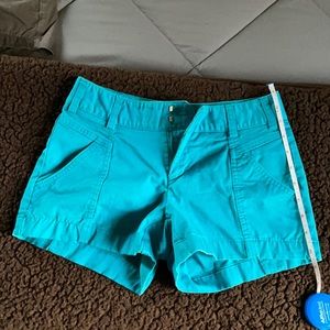Teal. PETITE. Banana Republic shorts